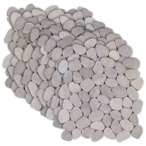 vidaXL Pebble plo&scaron;čice Taupe 30 x 30 cm Rečni prod