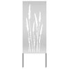 vidaXL Zaslon za zasebnost v vrtu srebrna 50 x 140 cm Pocinkano jeklo