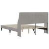 vidaXL Konstrukcija postelje Svetlo siva 140 x 190 cm Žamet