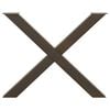 vidaXL Noge za jedilno mizo v obliki črke X, 3 kosi, naravno jeklo, 90 x (72-73) cm, jeklo