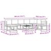 vidaXL Zunanja garnitura za sedenje z blazino 9 pcs Naravna in bež