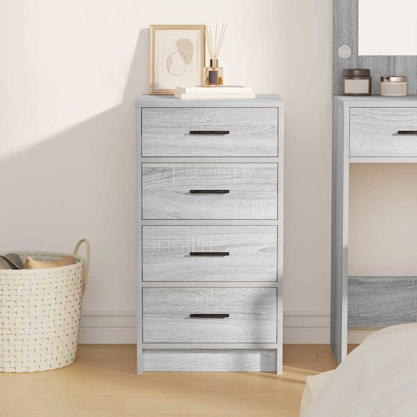 vidaXL Strani &scaron;al Siva sonoma 40 x 41 x 75 cm Konstruiran les