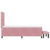 vidaXL Postelja z vzmetnico z vzmetnico Roza 80 x 200 cm Žamet
