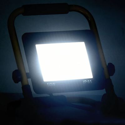 vidaXL LED reflektor z ročajem 50 W hladno bel