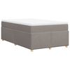 vidaXL Box spring postelja z vzmetnico taupe 120x190 cm blago