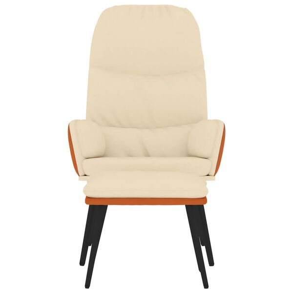 vidaXL Stol za spro&scaron;čanje s stolčkom kremno belo blago