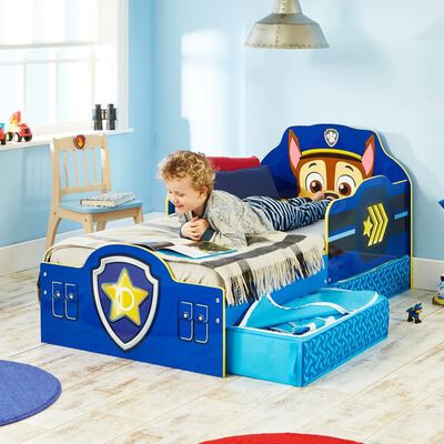 Paw Patrol Otroška postelja s predali 145x68x77 cm modra