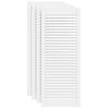 vidaXL Vrata za omarico z letvicami 4 kosi bela 99,3x39,4 cm borovina