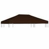 vidaXL Streha za paviljon 310 g/m&sup2; 3x4 m rjava