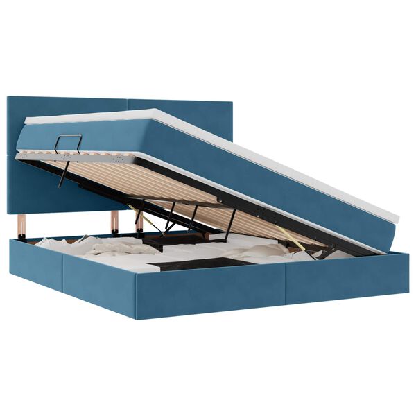 vidaXL Postelja z dodatnim prostorom za shranjevanje in vzmetnico