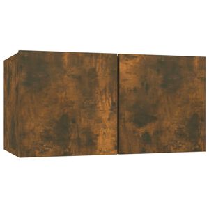 vidaXL Viseča TV omarica dimljeni hrast 60x30x30 cm inženirski les