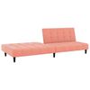vidaXL Kavč dvosed z leži&scaron;čem roza žamet