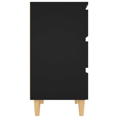 vidaXL Komoda črna 60x35x69 cm iverna plošča