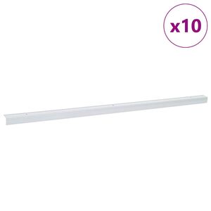 vidaXL Robniki za stopnice 10 pcs srebrna 67 x 3.5 x 3 cm Aluminij