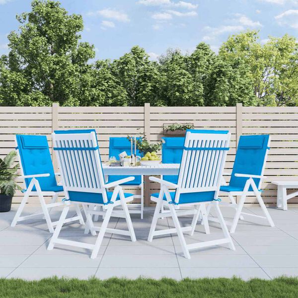 vidaXL Blazine za stole 6 kosov svetlo modra oxford tkanina