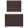 vidaXL Box spring postelja z vzmetnico temno rjav 90x190 cm blago