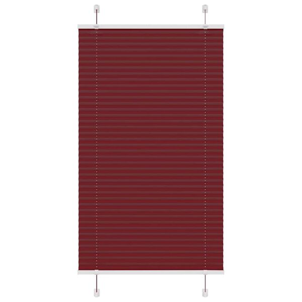 vidaXL Plisirana žaluzija Bordeaux Red 80x150 cm &Scaron;irina tkanine 79,4cm