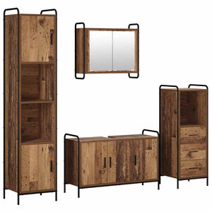 vidaXL Komplet omaric za kopalnico 4 kos Star les 40 x 36 x 181 cm