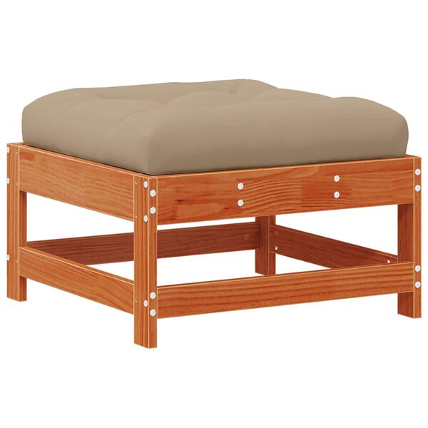 vidaXL Vrtna podlaga Masivna borovina Voskan Rjava