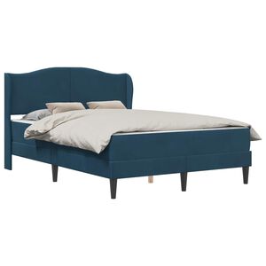 vidaXL Konstrukcija postelje z vzglavjem Modra 120 x 200 cm Žamet