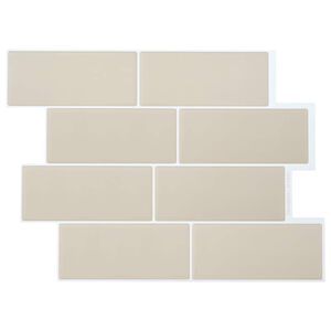 vidaXL Podhodna plo&scaron;čica 10 pcs Bež 29 x 21 cm Poliuretan in PET