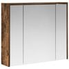 vidaXL Kopalni&scaron;ka ogledalna omara Dimljeni oreh 73,5 x 16 x 62,5 cm