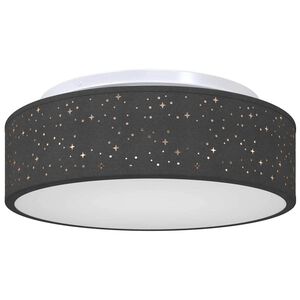 vidaXL Stropna svetilka s sredi&scaron;či Črna 38 x 38 x 13,5 cm blago