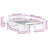 vidaXL Posteljni okvir brez vzmetnice 120x200 cm trdna borovina