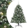 vidaXL Umestno božično drevo Zelena 150 cm PVC, plastika in jeklo