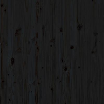 vidaXL Stensko posteljno vzglavje črno 106x3x91,5 cm trdna borovina