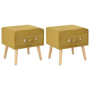 vidaXL Nočne omarice 2 kosa žamet 40x35x40 cm barva gorčice