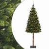 vidaXL Umjetno božično drevo z okrasnimi kroglami 180 cm 300 LED