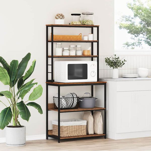 vidaXL Kuhinjska polica Star les 80 x 40 x 168 cm Konstruiran les