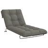 vidaXL Blazina za ležalnik VIANEN 100% poliester Siva 200 x 80 x 8 cm