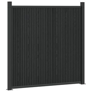 vidaXL Plo&scaron;ča ograje WPC in aluminij Črna