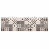 vidaXL Kuhinjska preproga siv mozaik 150 x 45 cm 100% poliamid Pralna