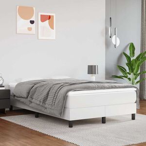 vidaXL Vzmetnica z žepkasto vzmetjo srednje trdote bela 120x200x20 cm umetno usnje