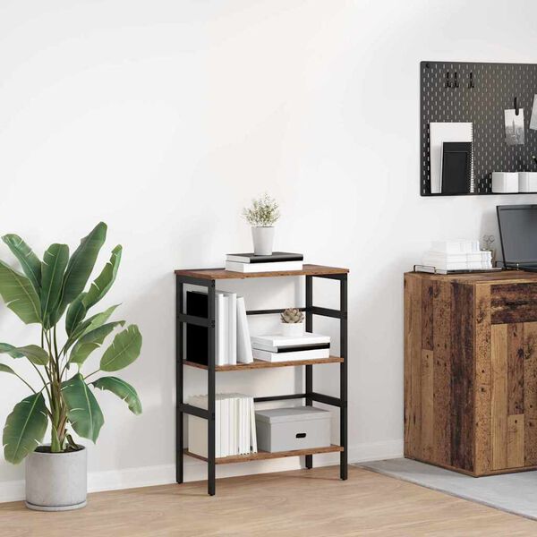 vidaXL Knjižna polica Star les 60 x 29,5 x 81 cm Konstruiran les