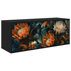 vidaXL Stenska TV omarica LOCHEM 102 x 33 x 40 cm Črni hrast