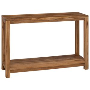 vidaXL Konzolna miza Naravna 110 x 35 x 75 cm Trden tikov les