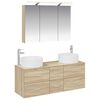 vidaXL Komplet pohi&scaron;tva za kopalnico 4 pcs Sonoma hrast