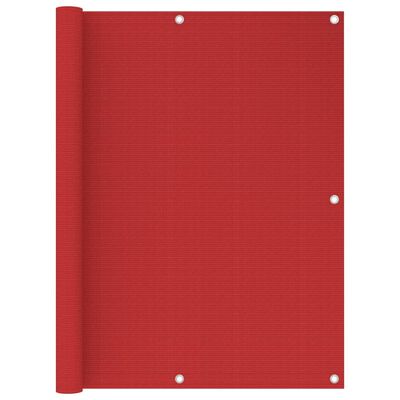 vidaXL Balkonsko platno rdeče 120x400 cm HDPE
