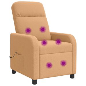 vidaXL Masirni ležalnik Bež Boucl&eacute;