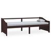 vidaXL Trosed z leži&scaron;čem temno rjava trdna borovina 90x200 cm