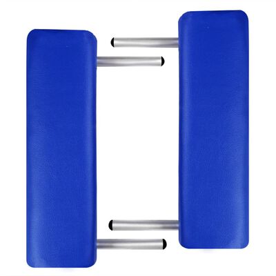 Modra zložljiva masažna miza z 3 območji in aluminjastim okvirjem
