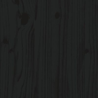 vidaXL Posteljni okvir črn iz borovine 90x200 cm