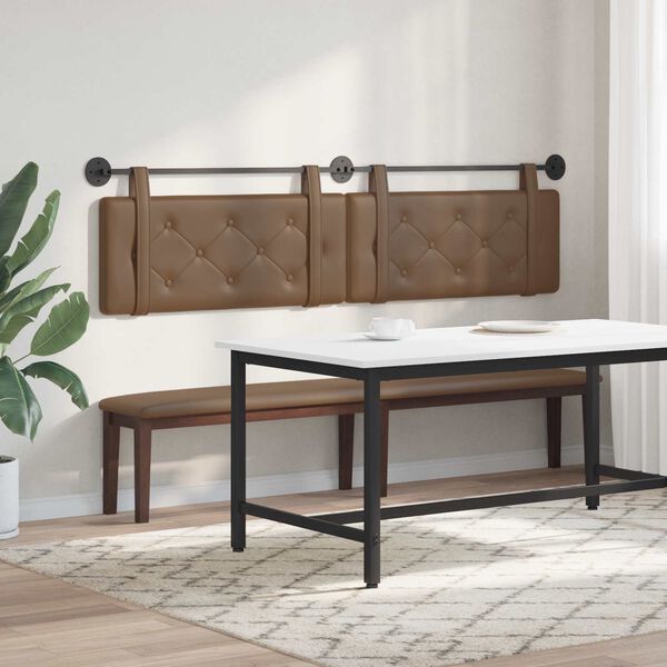 vidaXL Visoki naslon za glavo Kapučino 210 x 55 x 5 cm Umjetno usnje