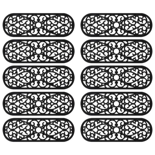 vidaXL Podloge za stopnice 10 kosov 25x75 cm guma