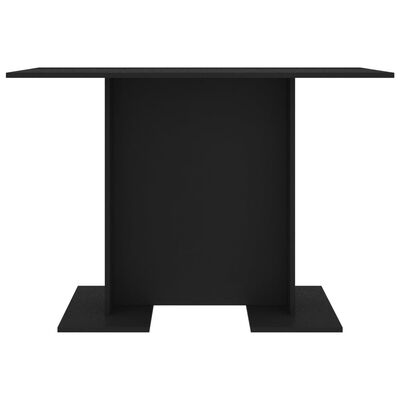 vidaXL Jedilna miza črna 110x60x75 cm iverna plošča