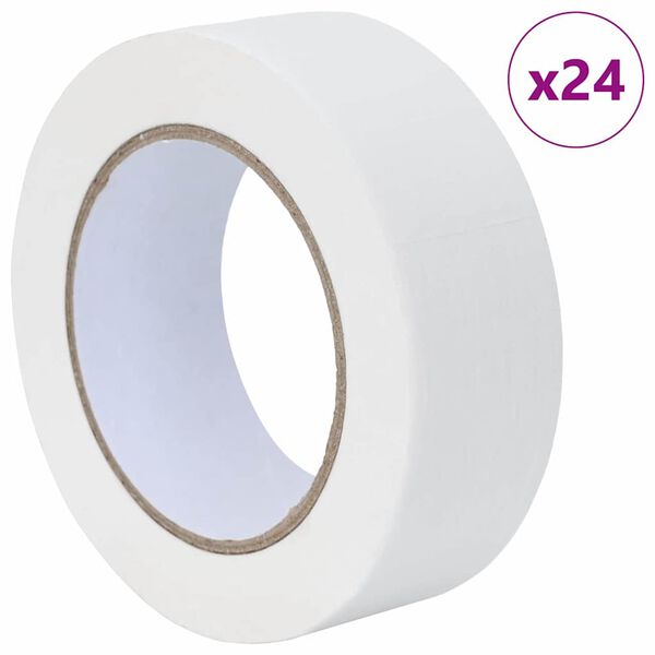 vidaXL Maskirni trakovi za slikarje 24 pcs Bela 38mm x 50m Papir